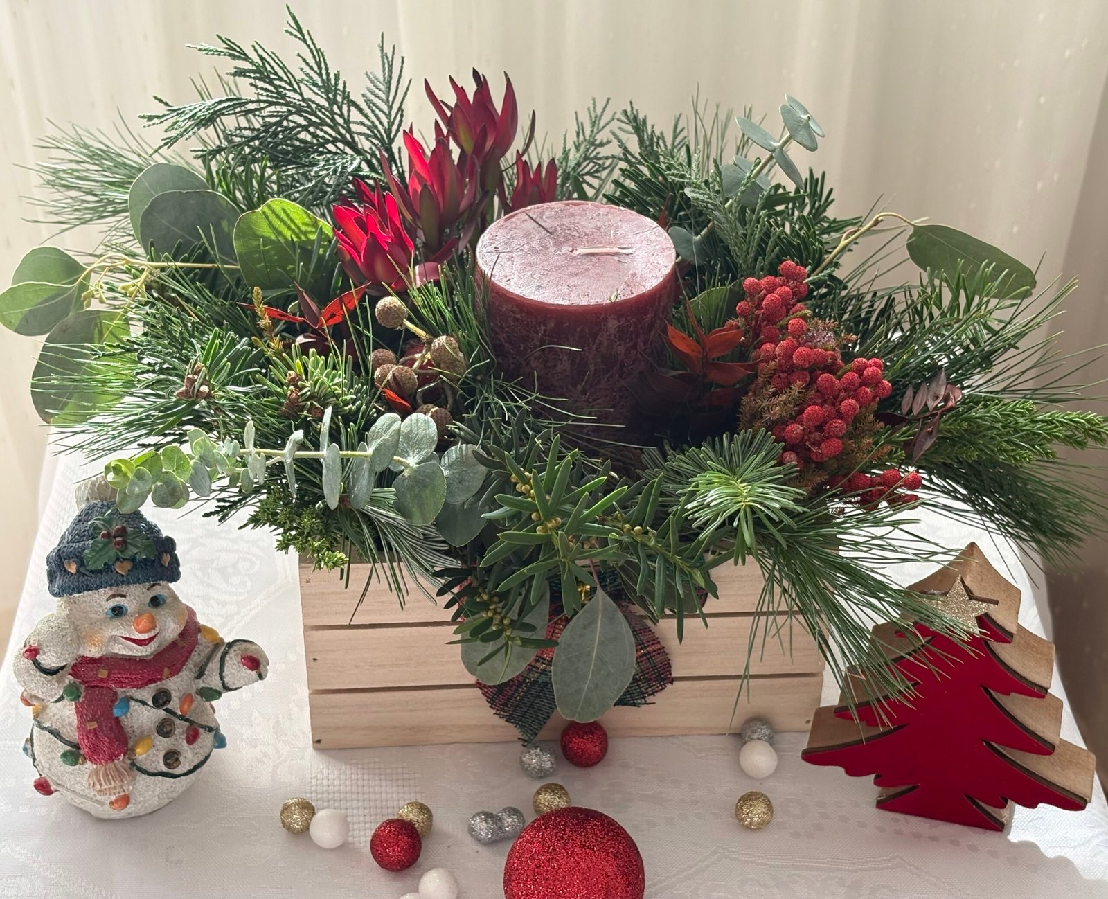 Aranjament Cufărul cu Lumină de Iarnă - imagine 4