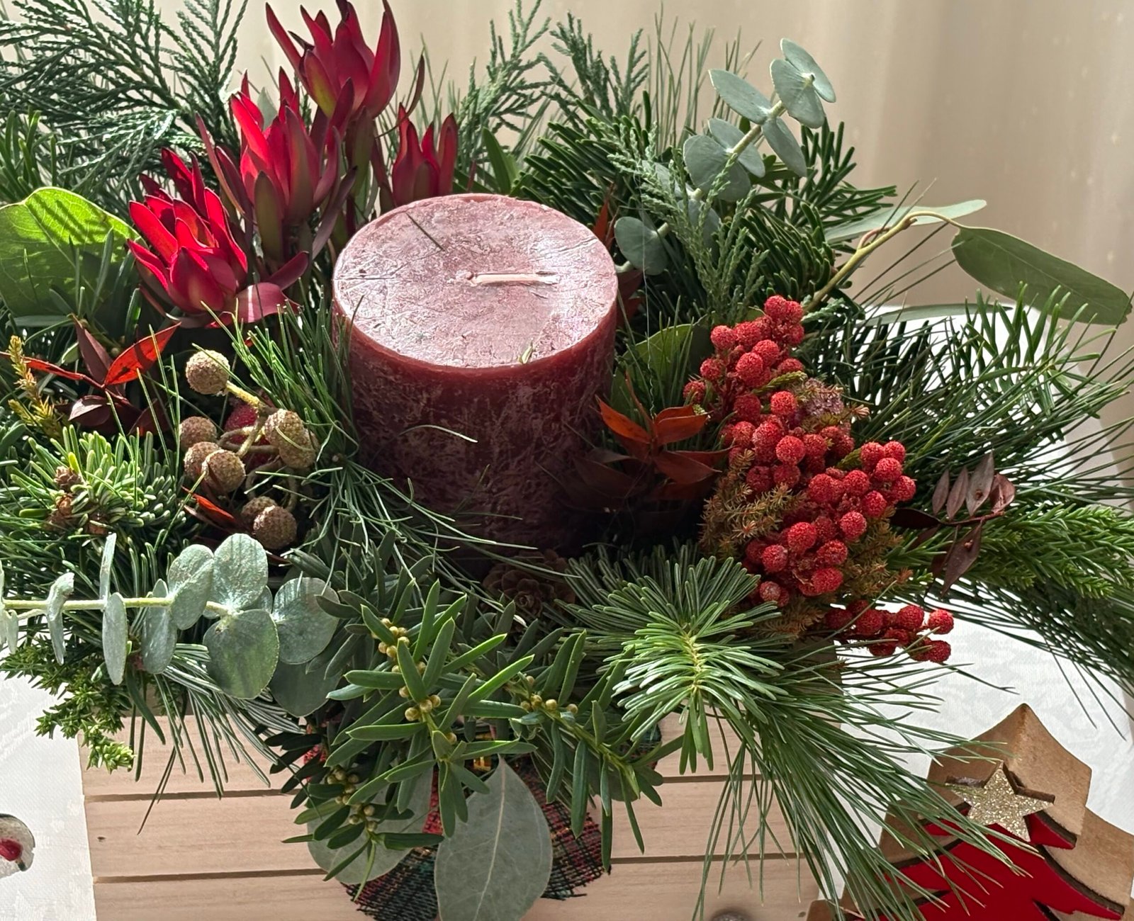 Aranjament Cufărul cu Lumină de Iarnă - imagine 3