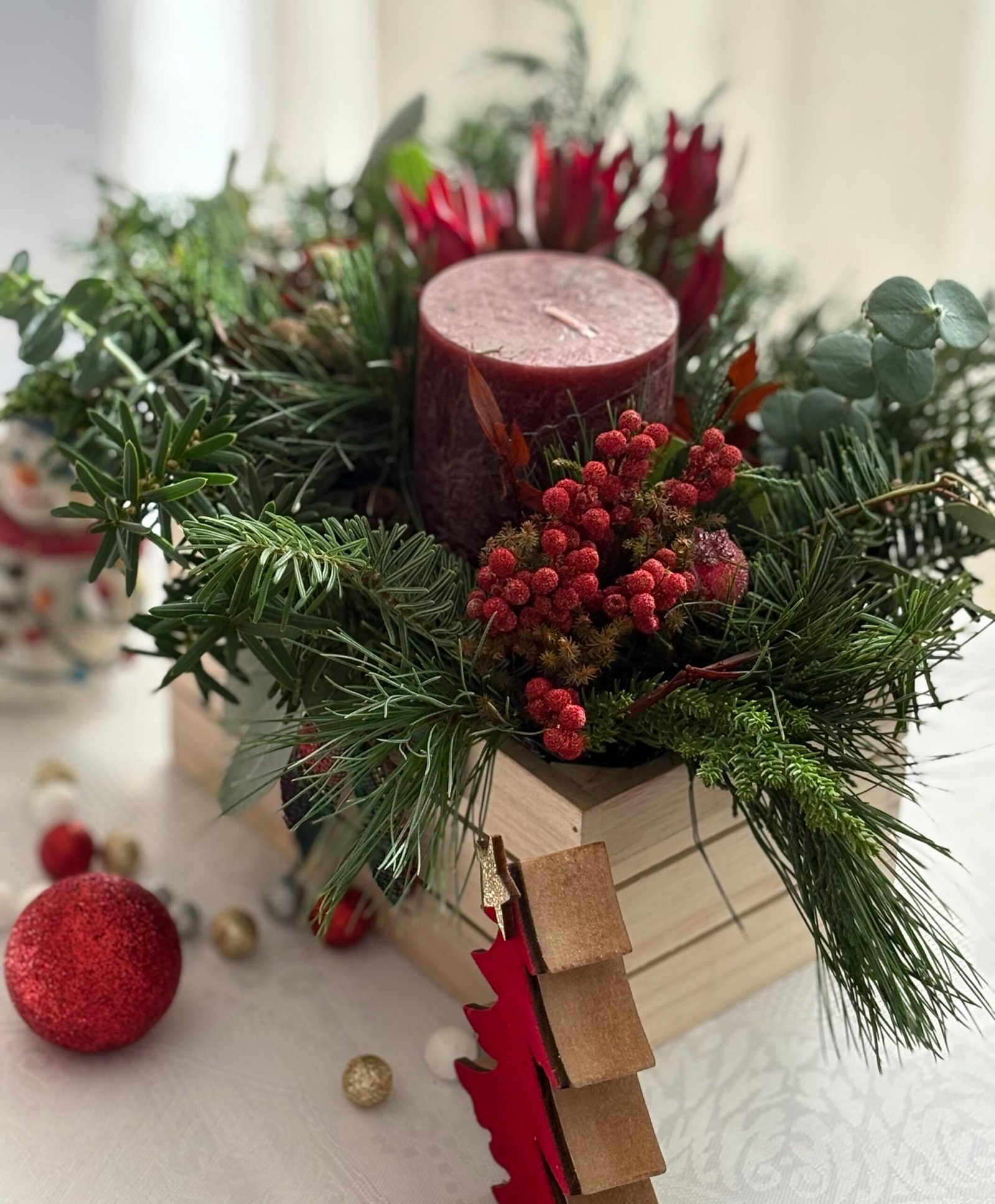 Aranjament Cufărul cu Lumină de Iarnă - imagine 2