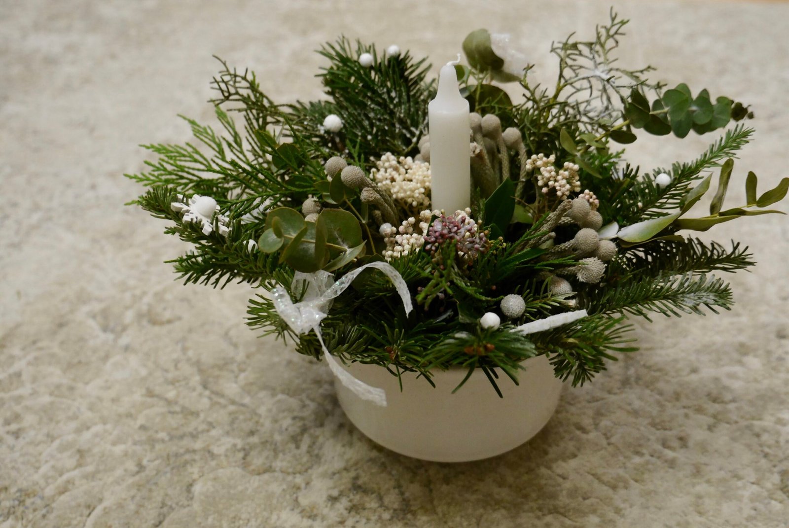 Aranjamentul „White Winter Glow” - imagine 4