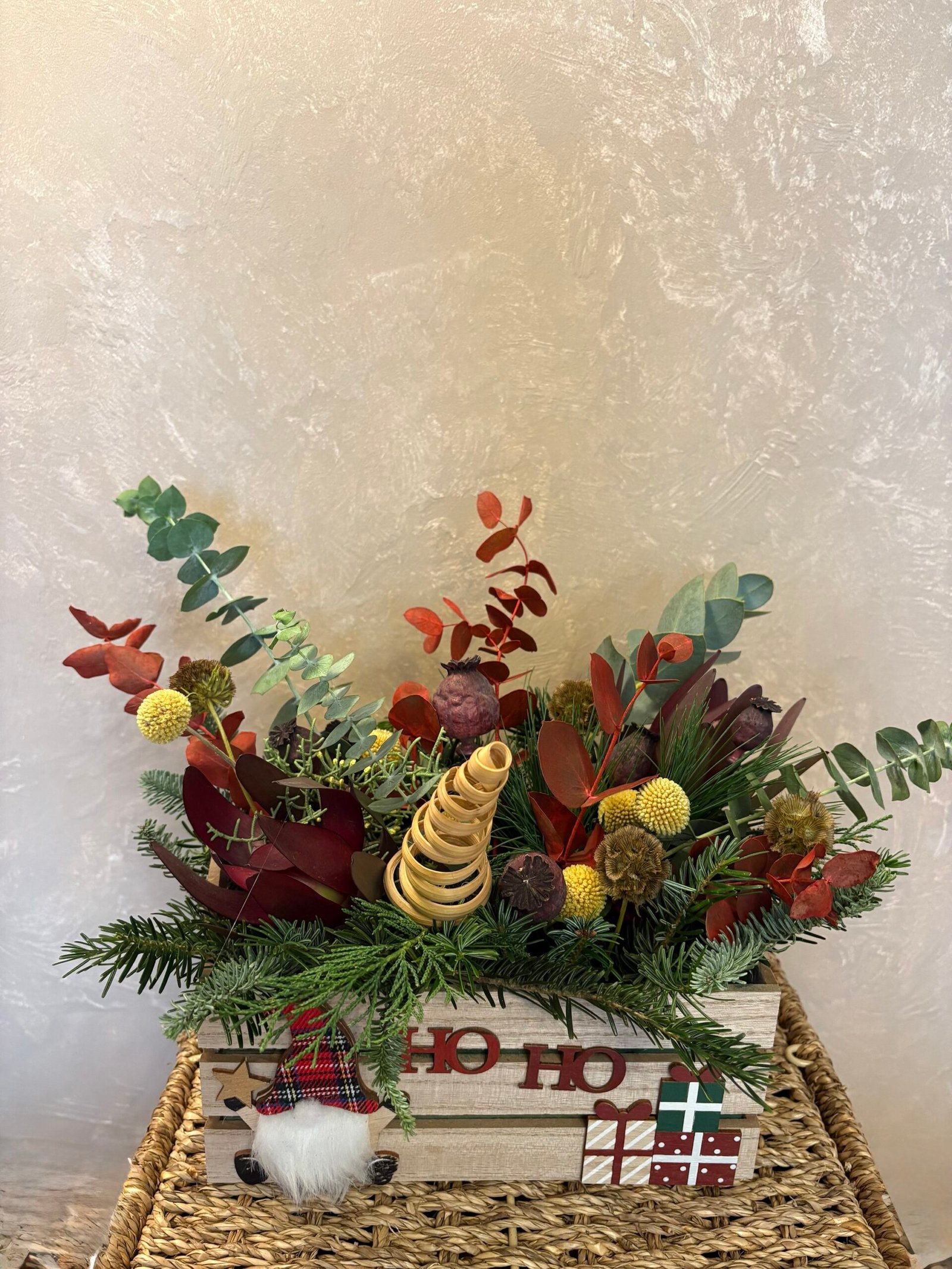 Aranjament de iarnă cu Leucadendron – Ho Ho - imagine 2