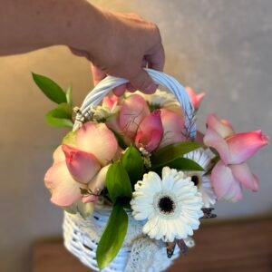 Coș Floral Luxury – Pastel Elegance