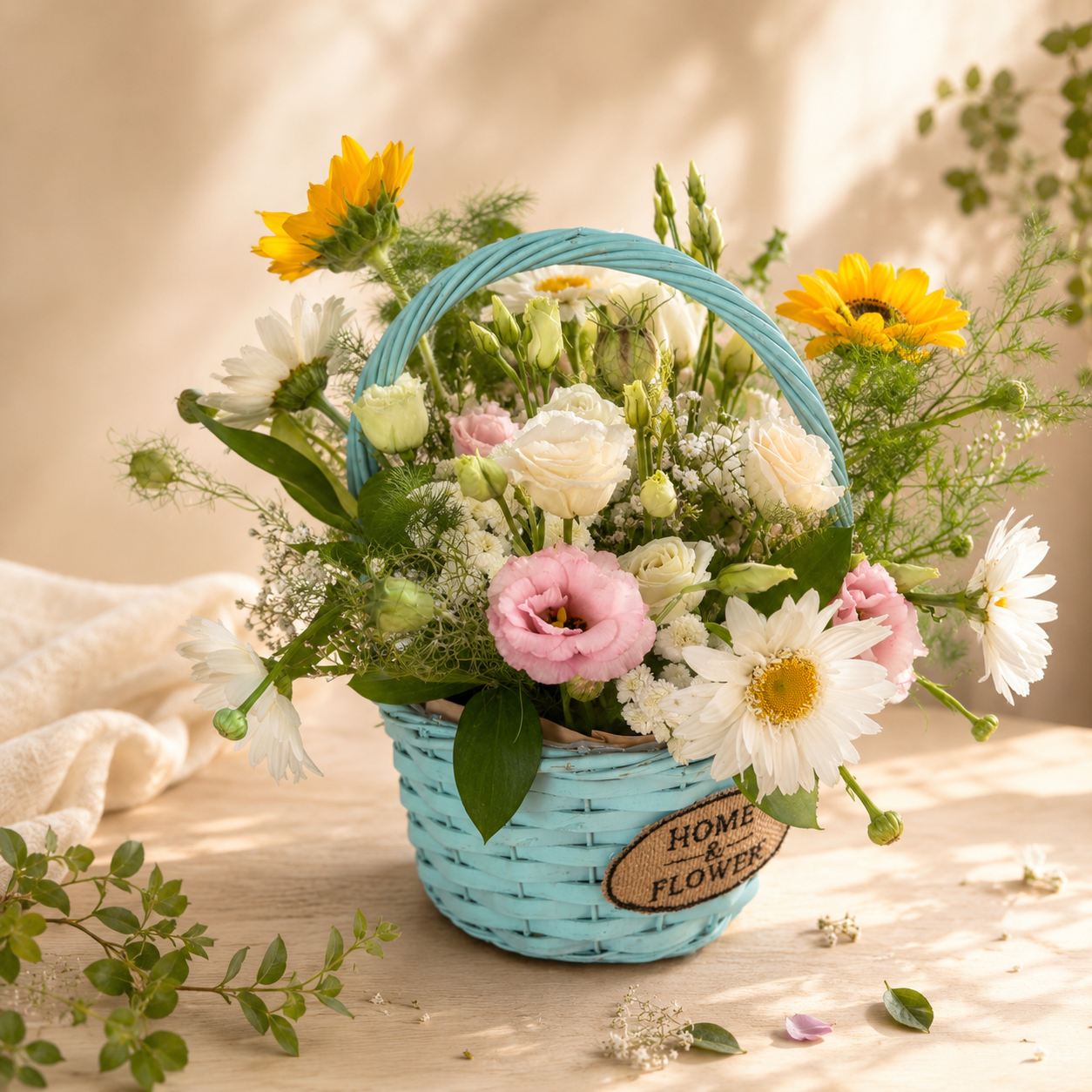 Coș Floral „Rază de Vară” - imagine 2