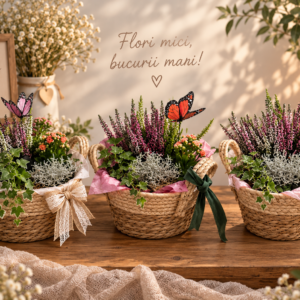 Bucurie de toamnă – coș cu plante naturale